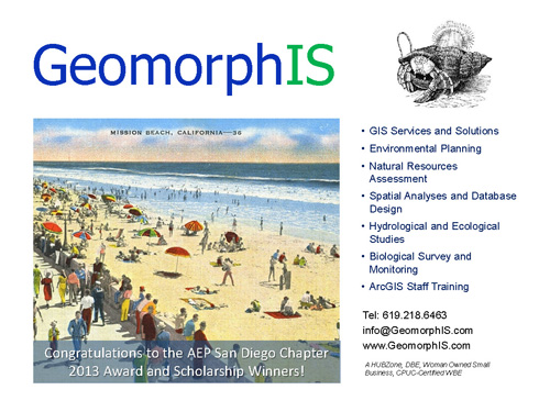 GeomorphIS AEP 2013 Awards